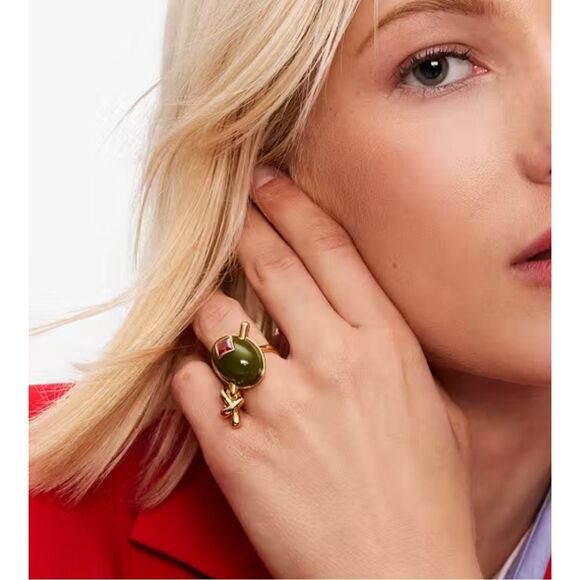 Kate Spade NEW size 7 ring - Martini Olive - shaken or stirred - Picture 5 of 8